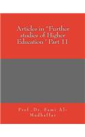 Articles in "Further studies of Higher Education ' Part 11: Articles in