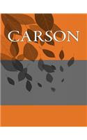 Carson: Personalized Journals - Write In Books - Blank Books You Can Write In