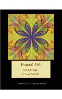Fractal 496: Fractal cross stitch pattern