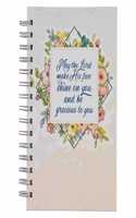 Christian Art Gifts Journal W/Scripture for Women the Lord Bless You and Keep You Numbers 6:24 Bible Verse Floral 192 Ruled Pages, Large Hardcover Notebook, Wire Bound
