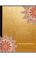 7 Day Hourly Planner: Vertical hourly planner with daily weekly over view - Mandala cover(9 Planners, Notebooks & Calendars)