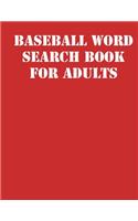 Baseball Word Search Book For Adults