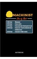 Machinist Hourly Rate Notebook