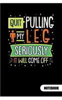 Quit pulling my leg. Seriously it will come off. Notebook