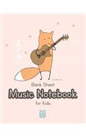 Blank Sheet Music Notebook for Kids