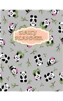 Daily Planner: Undated With Breakfast Exercise And Health ( Size 8.5 X 11 ) Design With Panda Bamboo