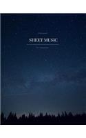 Wide Spaced Sheet Music for Composition: 10 Staves Per Page