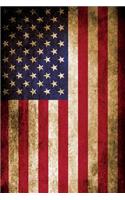Vintage Rustic American Flag 6x9 Journal
