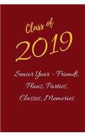 Class of 2019 Senior Year Friends, Plans, Parties, Classes, Memories