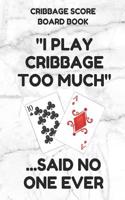 Cribbage Score Board Book