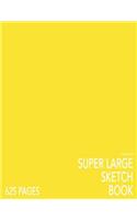 Yellow Gold Super Large Sketchbook: Big Softcover Sketchbook, 625 Pages, Giant Sketchbook, Large Sketchbook for Drawing