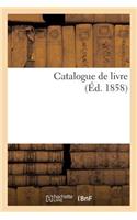 Catalogue de Livre