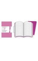 Moleskine Volant Notebook (Set of 2 ), Pocket, Ruled, Pink Magenta, Magenta, Soft Cover (3.5 X 5.5)