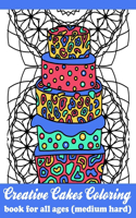 Creative Cakes Coloring Book For All Ages Medium Hard