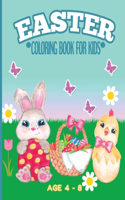 Easter Coloring Book For Kids Age 4 - 8