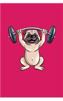 Workout & Food Pug Notebook