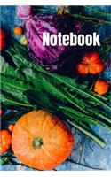 Notebook: A Notebook / Planner / Journal With A wonderful Autumn/Fall Cover - Pumpkin Cover and Wide Ruled Line Paper - 6x9 - 120 Pages