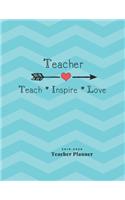 Teacher Teach Inspire Love 2019-2020 Teacher Planner