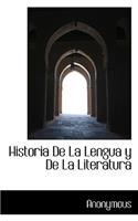 Historia De La Lengua y De La Literatura