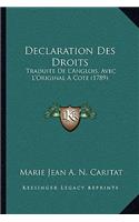 Declaration Des Droits