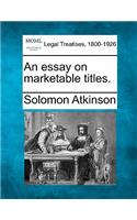 essay on marketable titles.