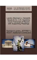 Landry (Norman) V. Hemphill, Noyes & Co. U.S. Supreme Court Transcript of Record with Supporting Pleadings