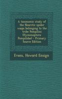 A Taxonomic Study of the Nearctic Spider Wasps Belonging to the Tribe Pompilini (Hymenoptera: Pompilidae)