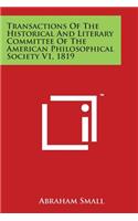 Transactions of the Historical and Literary Committee of the American Philosophical Society V1, 1819