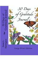 30 Days of Gratitude Journal LP: Large Print Edition