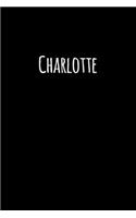 Charlotte: Clean Personalized Lined Notebook / Journal Gift, 120 Pages, 6x9, Soft Cover, Matte Finish, Perfect Gift for Charlotte