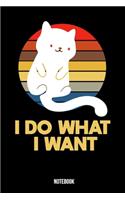 I do what I want Journal/ notebook 120 pages, 6*9 inch matte finish: Lined notebook with vintage design style