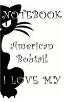 American Bobtail Cat Notebook: Simple Black and White Notebook, Decorative Journal for American Bobtail Cat Lover: Notebook /Journal Gift, Decorative Pages,100 pages, 6x9, Soft co