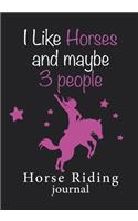 Horse Riding Journal