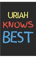 Uriah Knows Best: Lined Journal, 120 Pages, 6 x 9, Uriah Personalized Name Notebook Gift Idea, Black Matte Finish (Uriah Knows Best Journal)