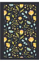 Navy Floral: Lined Journal