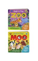 Peek a Flap Zoo and Moo 2 Pack