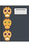 Composition Notebook: Skulls colorful - College Ruled Blank Lined School Subject, Diary, exercise book for teachers, kids, teenager, students, adults, home, college writi(1 Composition Workbook Journal)