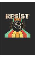 Resist: 6x9 Feminism - blank with numbers paper - notebook - notes