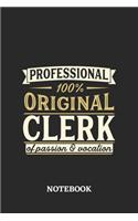 Professional Original Clerk Notebook of Passion and Vocation: 6x9 inches - 110 graph paper, quad ruled, squared, grid paper pages - Perfect Office Job Utility - Gift, Present Idea