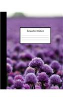 Composition Notebook: College-Ruled Blank Lined Notebook - For Girls, Boys, Teens, Kids, Adults - School Writing Notes Journal - 7.5 x 9.25 inches - 100 Pages - Purple Na