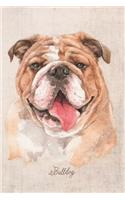 Bulldog Portrait Notebook
