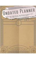 Undated Planner Monthly Large Format 8.5"x11" Chic Modern Life Scheduler: Undated Planner Monthly Large Format 8.5"x11" Life Scheduler Torn Worn Cardboard Look Book