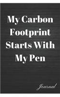 My Carbon Footprint Starts with My Pen Journal: Creative Writing Diary