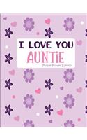 I Love You Auntie Purple Flower Edition