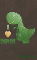 I Dinos Dinosaur Notes: Notebook, Journal, Diary or Sketchbook with Lined Paper