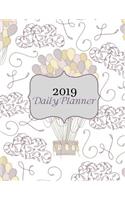 2019 Daily Planner: Full Year Daily Planner January - December 2019 Beautiful Floral Design Cover Paperback 8.5 X 11