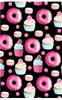 Journal Notebook Doughnuts, Cupcakes and Macarons Pattern: Blank Journal To Write In, Unlined For Journaling, Writing, Planning and Doodling, For Women, Men, Kids, 160 Pages, Easy To Carry Size