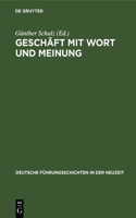 Geschäft Mit Wort Und Meinung