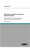 Blackstone's Minority Investment in Deutsche Telekom