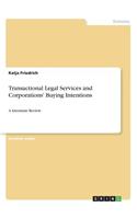 Transactional Legal Services and Corporations' Buying Intentions